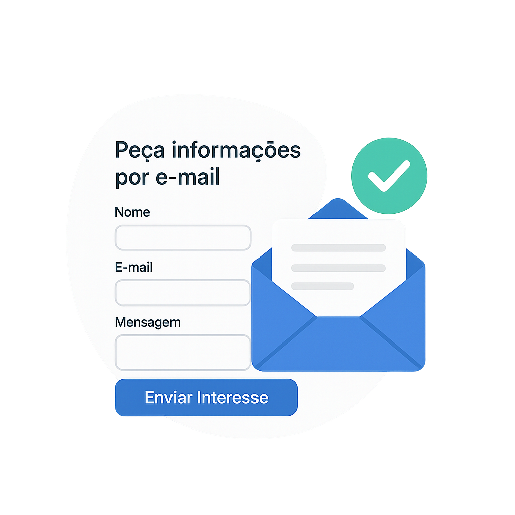 Peça informações por e-mail